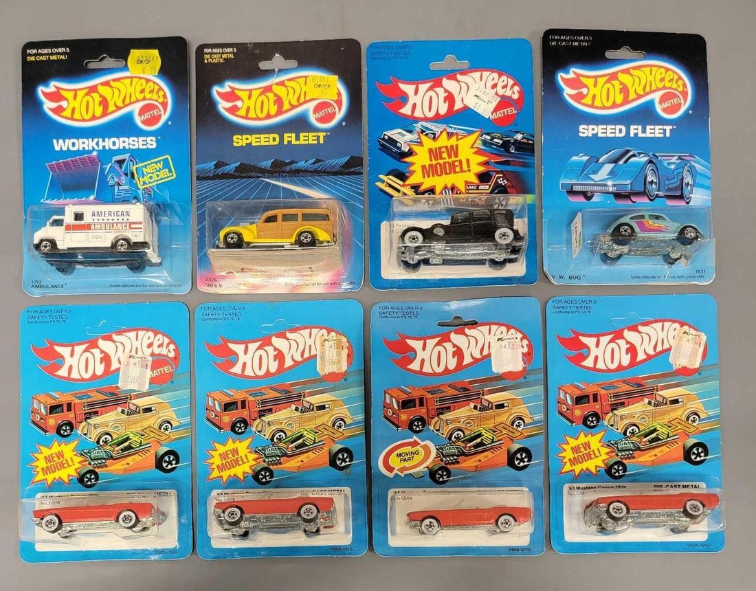 Group of Hot Wheels New Models, Speed Fleet, Workhorses cars in blister packs (1 of 6)
