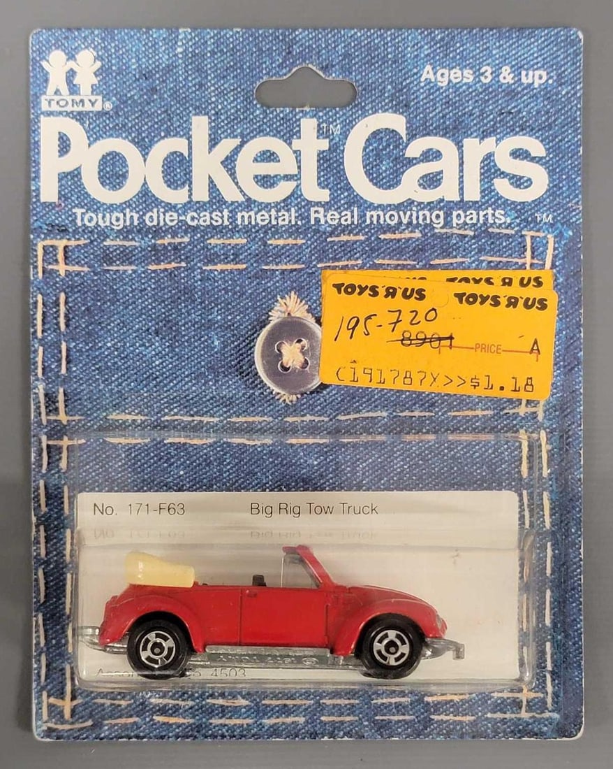 Factory error Tomy Pocket Cars in blister pack (1 of 8)