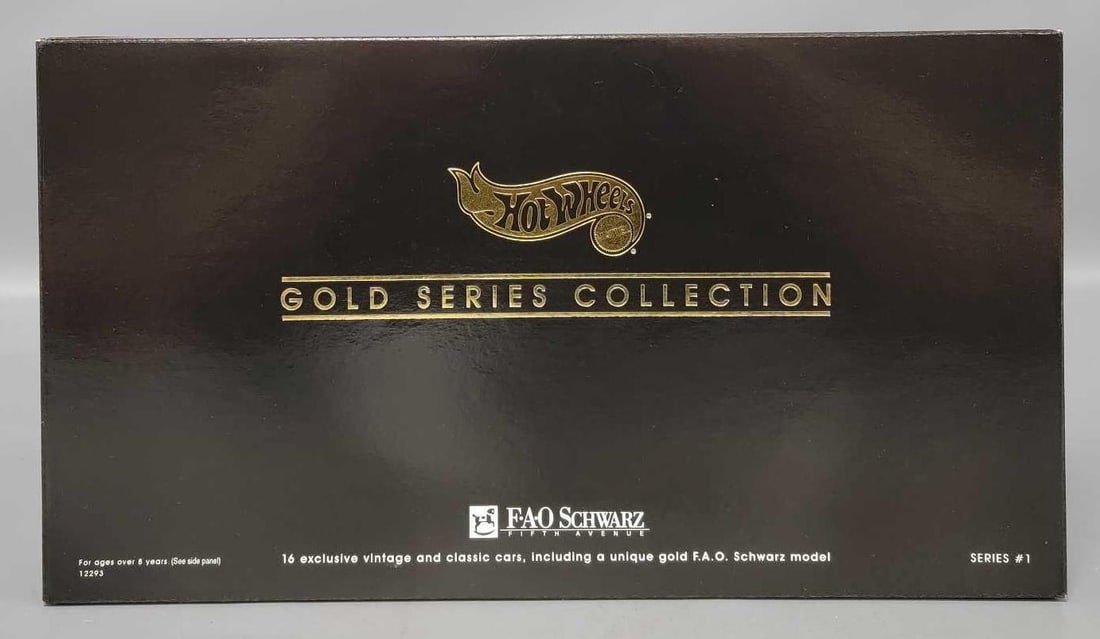 Factory sealed Hot Wheels Gold Series Collection: Factory sealed Hot Wheels Gold Series Collection. The factory tape looks like it might be beginning to loosen up but is still holding at this time. In mint condition as seen in the photos.
