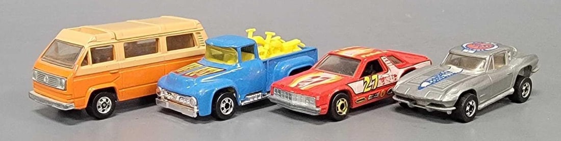 Four Hot Wheels cars, truck and van vehicles (1 of 7)