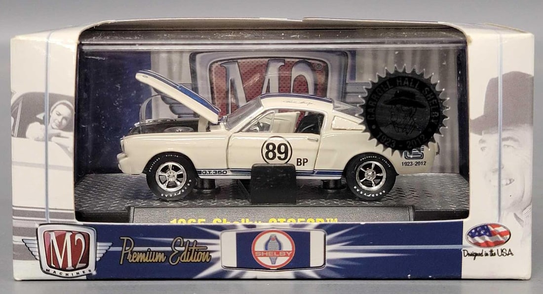Factory sealed M2 Machines 1/64 1965 Shelby GT350R Release SB01: Factory sealed M2 Machines 1/64 scale1965 Shelby GT350R Release SB02 with display box as seen in the photos.