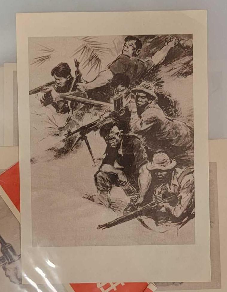 Group of Vietnamese Propaganda ephemera: Group of Vietnamese Propaganda ephemera in excellent condition as seen in the photos. Numerous pieces are described how they came to be and the authors.