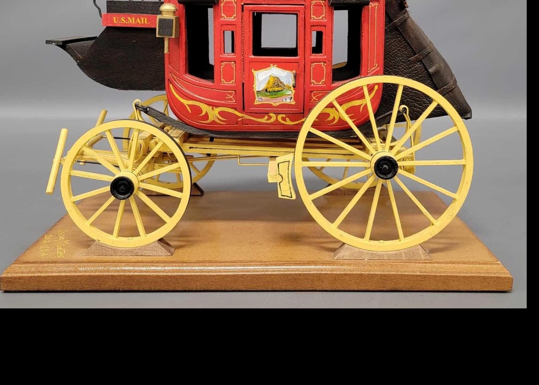 Oscar M Cortes Wells Fargo Stagecoach: Oscar M Cortes US Mail Wells Fargo Stagecoach 69th Anniversary in near mint condition as seen in the photos.