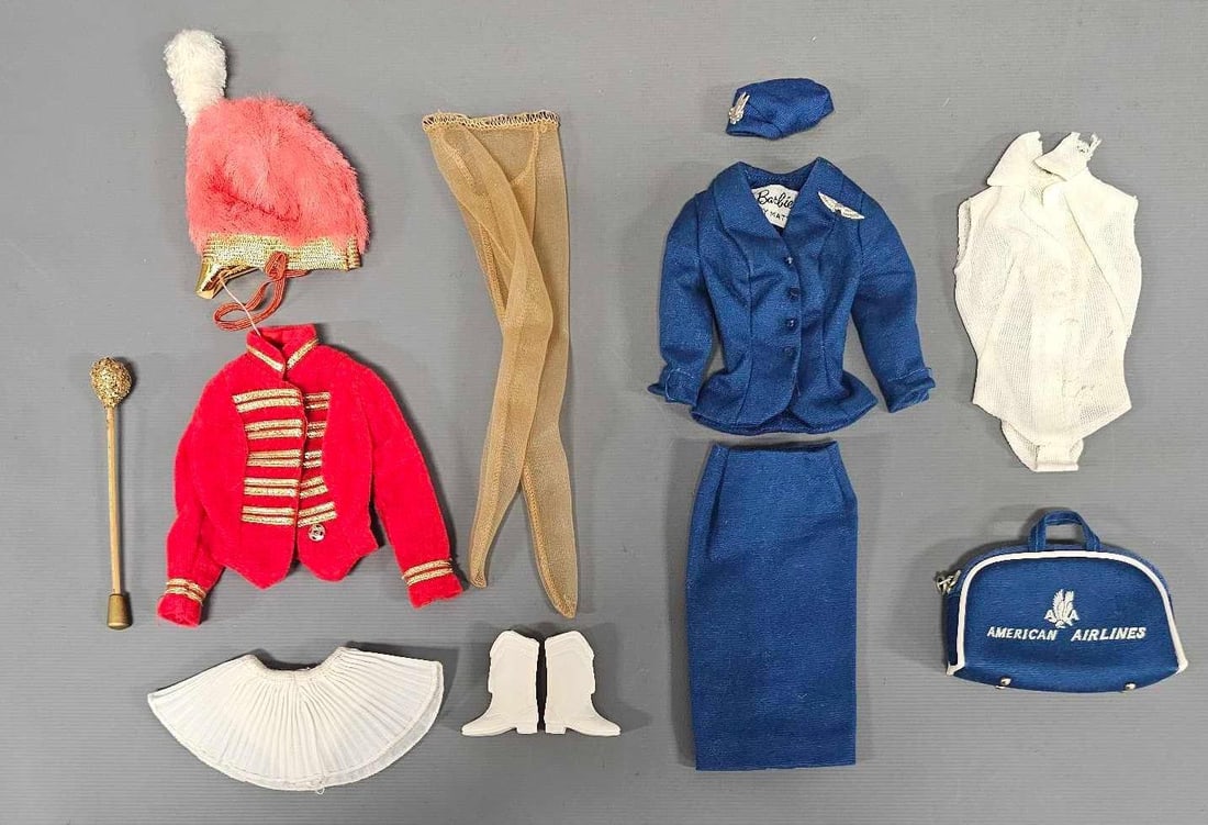 Vintage 60s Barbie American Airlines clothing and Barbie Drum Majorette outfit by Mattel (1 of 6)
