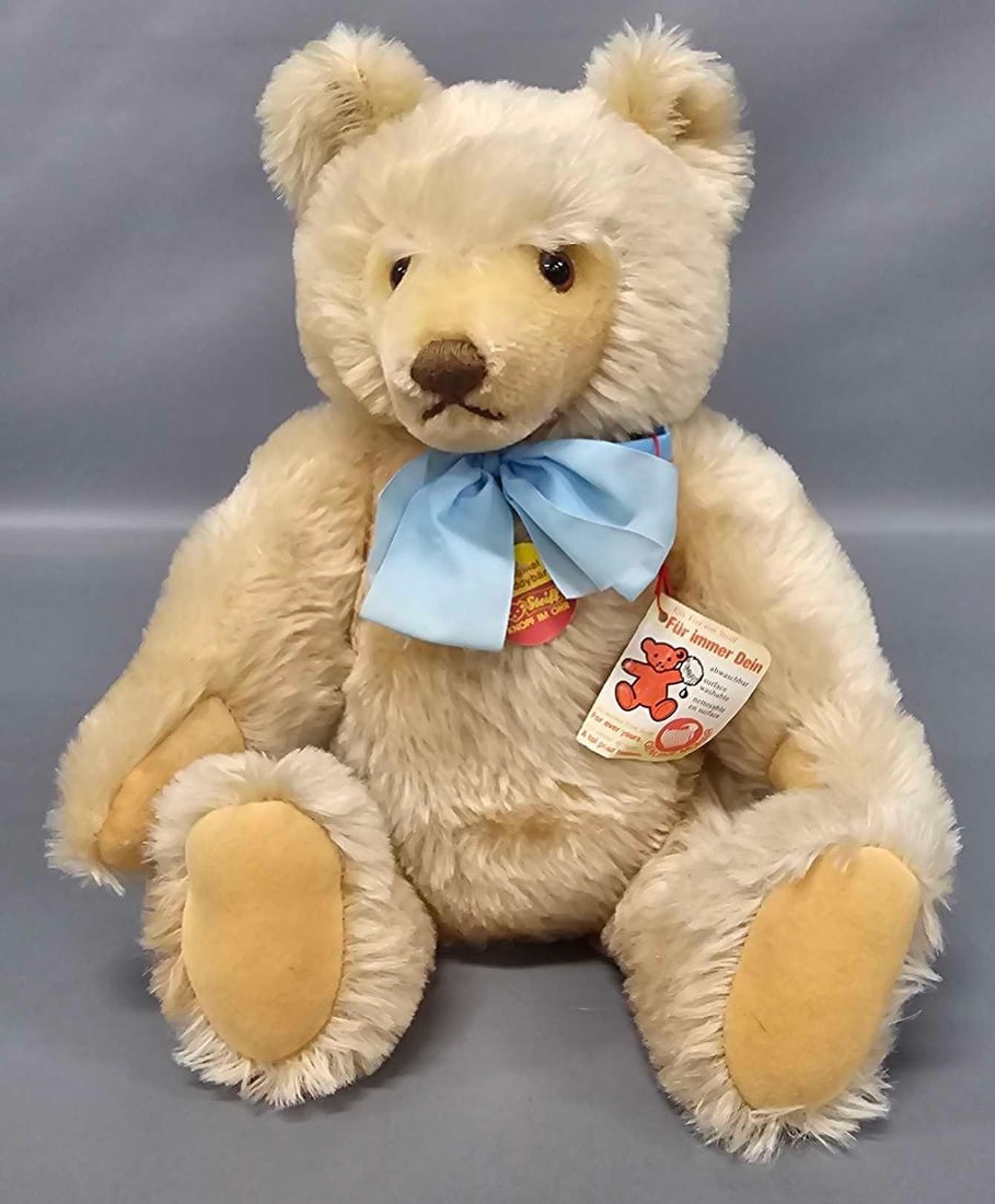 Steiff 15 inch Original teddy bear with blue neck ribbon (1 of 6)