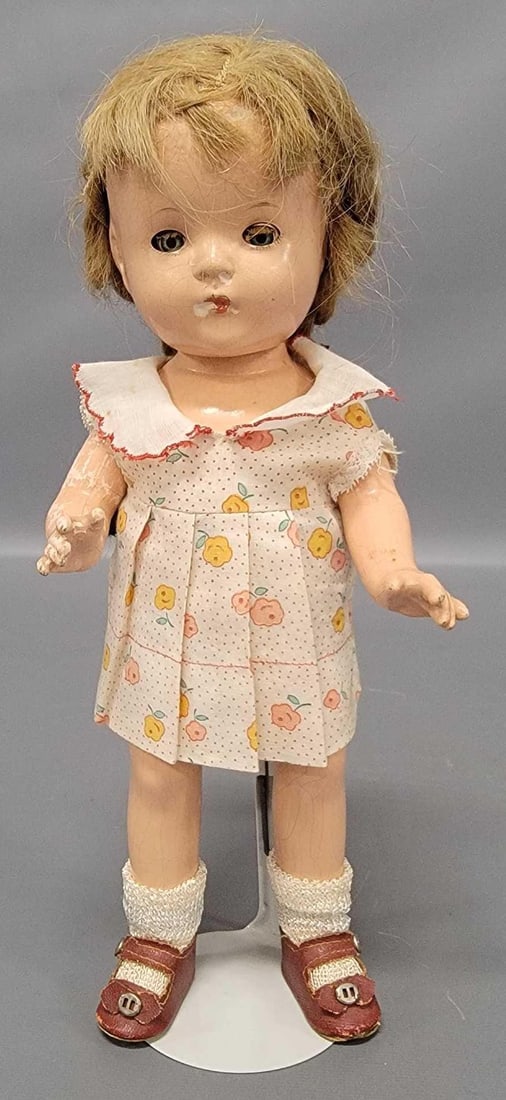 11 inch Effanbee composition sleepy eyes Patsy Jr doll (1 of 9)