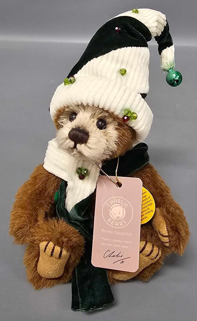 Charlie Bears 8 inch Minimo Collection Nice plush: Charlie Bears Minimo Collection Nice no 291 of 1000 plush is in excellent condition measuring 8 inches and comes from an adult owned, smoke-free, pet-free home that has never been played with as seen 