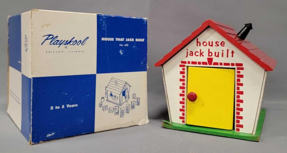 Complete vintage Playskool House That Jack Built in original box (1 of 13)