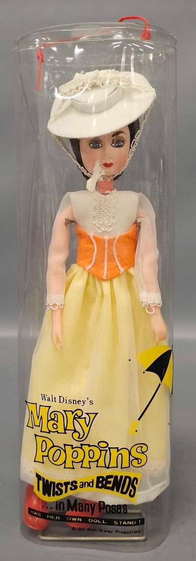 Vintage 1964 Walt Disneys Mary Poppins twist and bends posable doll in original package (1 of 9)