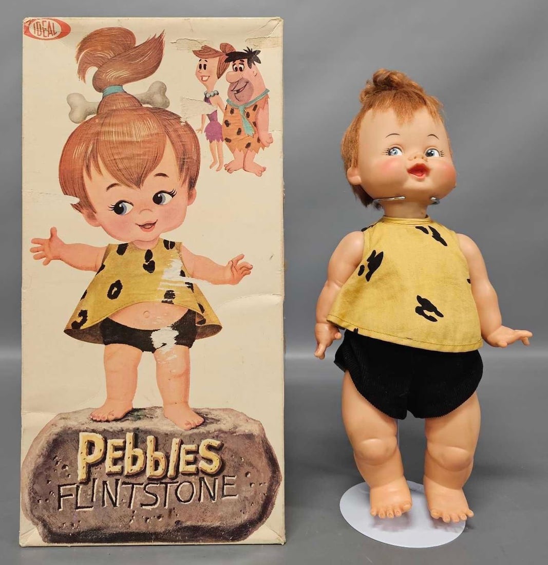 Vintage Ideal Pebbles Flintstone doll in original box (1 of 14)