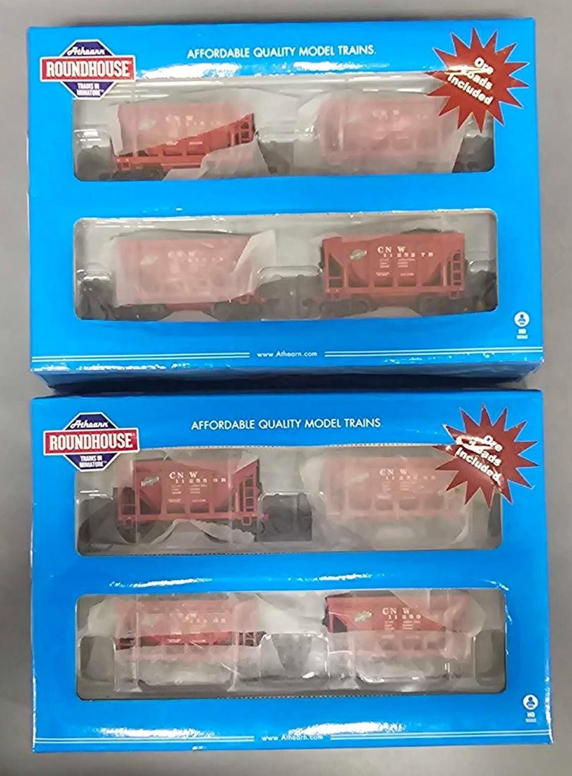 Two Athearn Roundhouse Union Pacific 24 foot ore car 4 packs in original boxes (1 of 7)