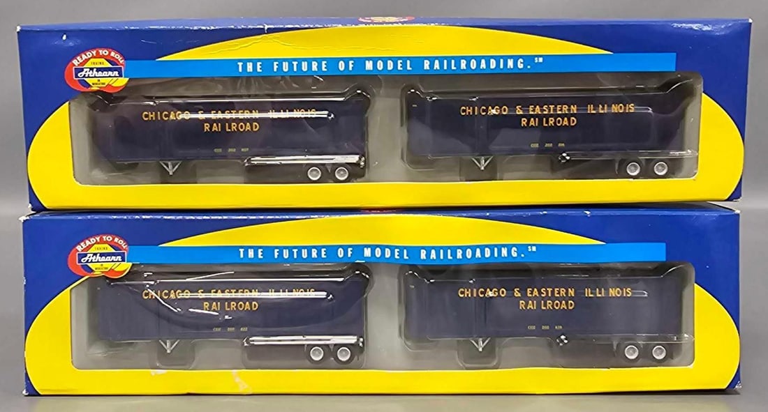 Two Athearn 2-pack Chicago & Eastern Illinois HO Exterior Post Z-Vans in original boxes (1 of 7)