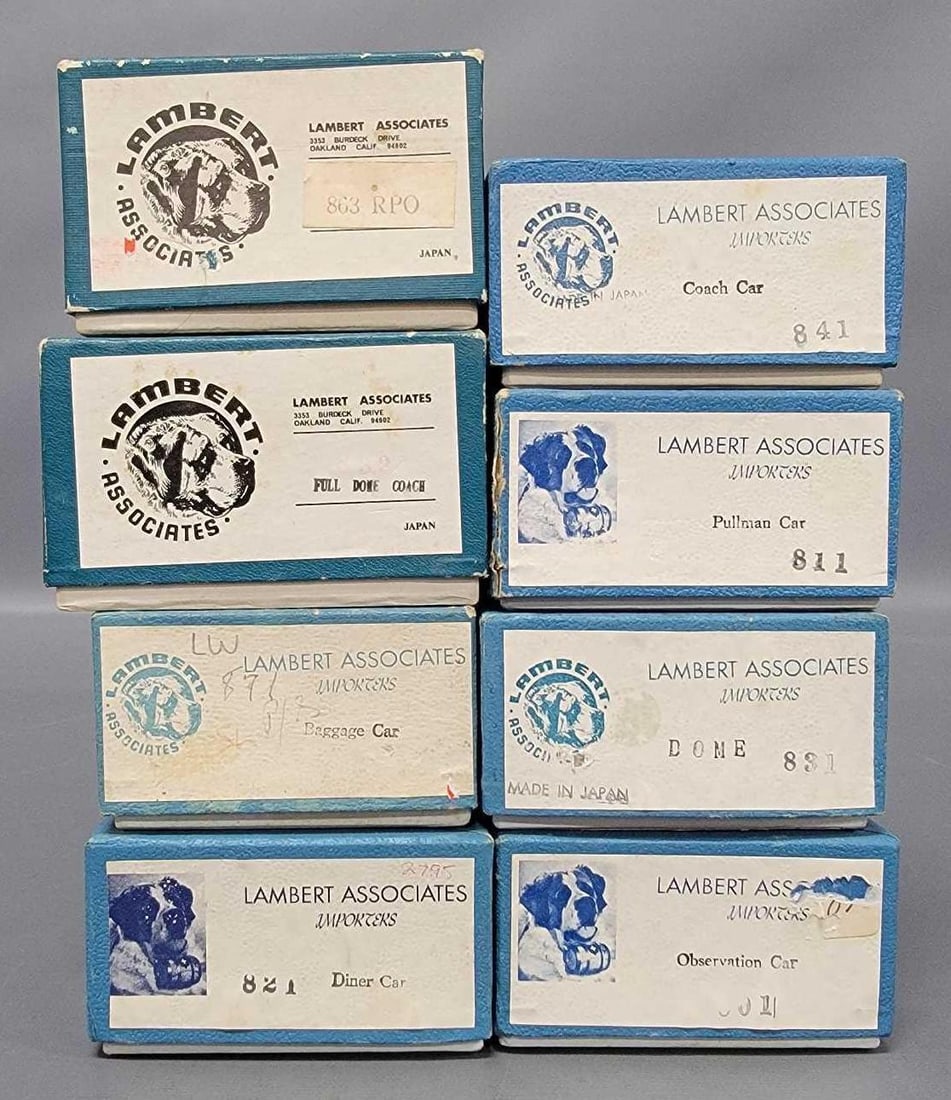 Lambert Associates HO brass 8 car passenger consist in original boxes (1 of 7)