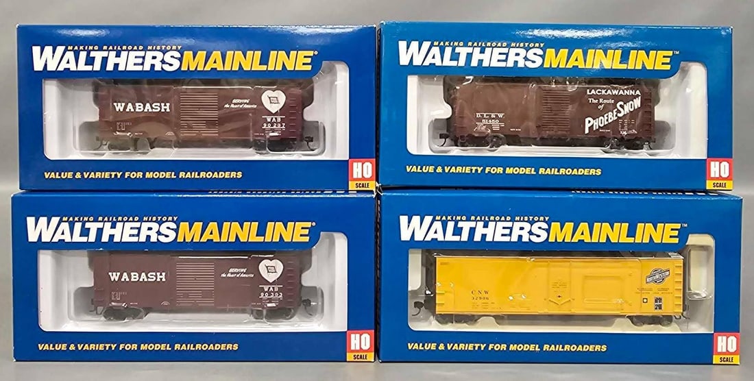 Four Walthers Mainline Box cars in original boxes (1 of 7)