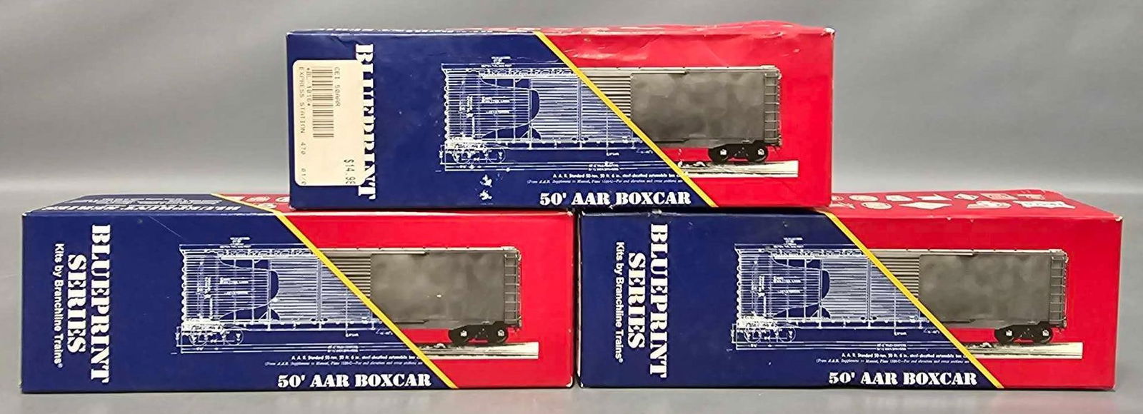 Three Branchline Blueprint Series 50' Boxcar kits in original boxes (1 of 7)