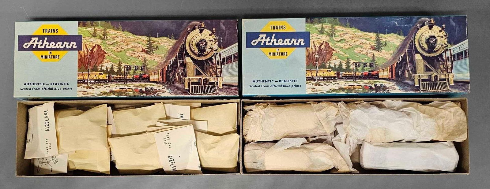 Athearn Airplane kits and Boats flat car loads in original dealer boxes (1 of 9)