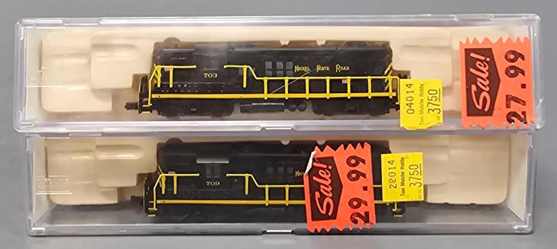 Two Life Like N scale Nickel Plate Road GP18 diesel locomotives in original boxes (1 of 7)
