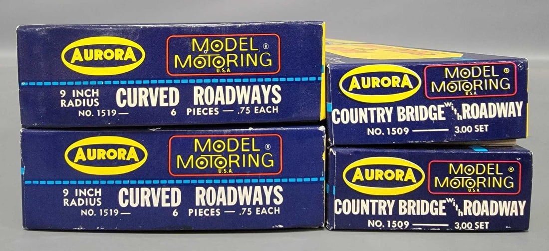 Four Aurora Model Motoring  track accessories in original boxes (1 of 5)