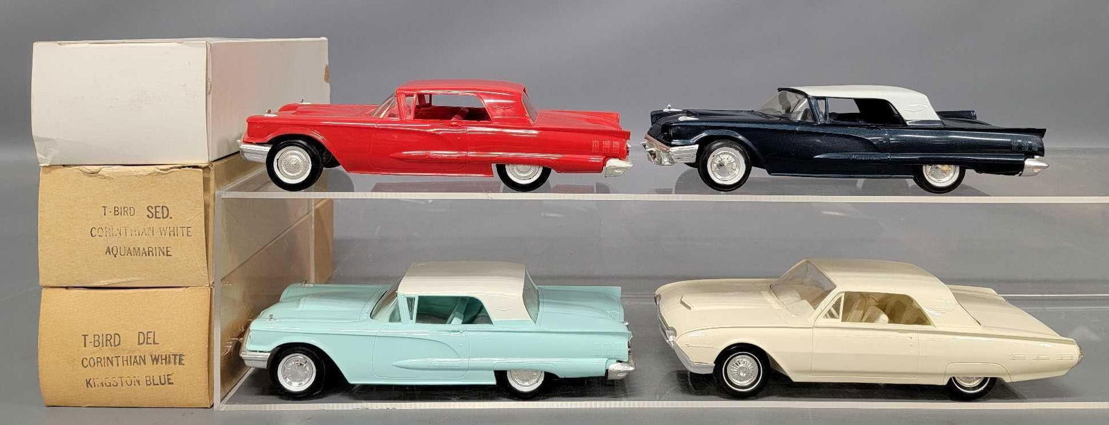 Four 1960's Ford Thunderbird promo cars in three original boxes (1 of 10)