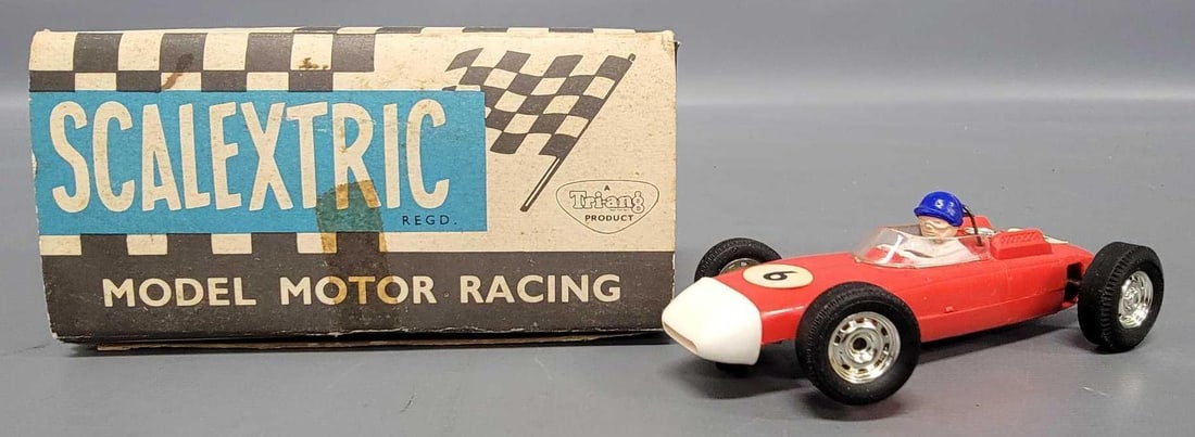 Triang  Scalextric C-73 Porsche road racing slot car in original box (1 of 10)