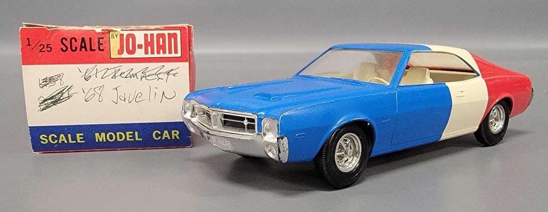 Rare 1969 AMC Javelin SST blue white red promo car: Rare 1969 AMC Javelin SST blue, white and red promo car in very good to excellent condition due to paint rubs