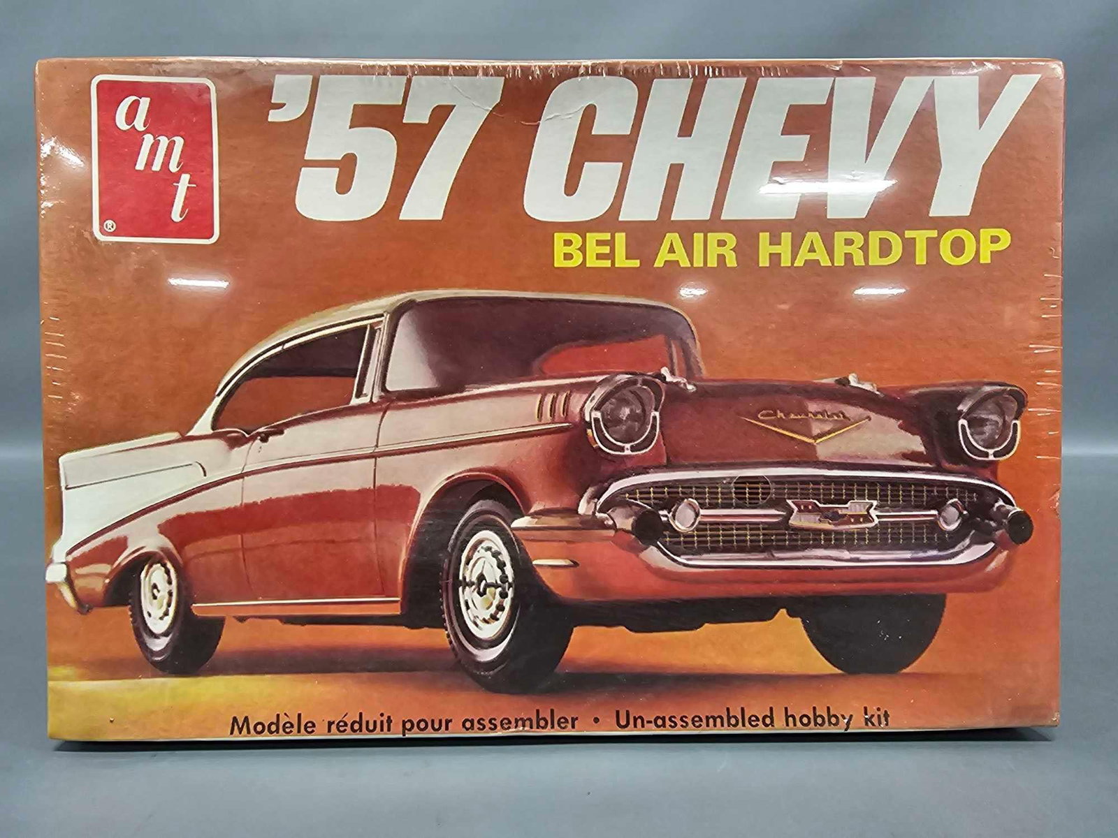 Factory sealed AMT 57 Chevy Bel Air hardtop T280: Factory sealed AMT 57 Chevy Bel Air hardtop, stock number T280. Kit is perfectly sealed in a high-grade original box as seen in the photos.