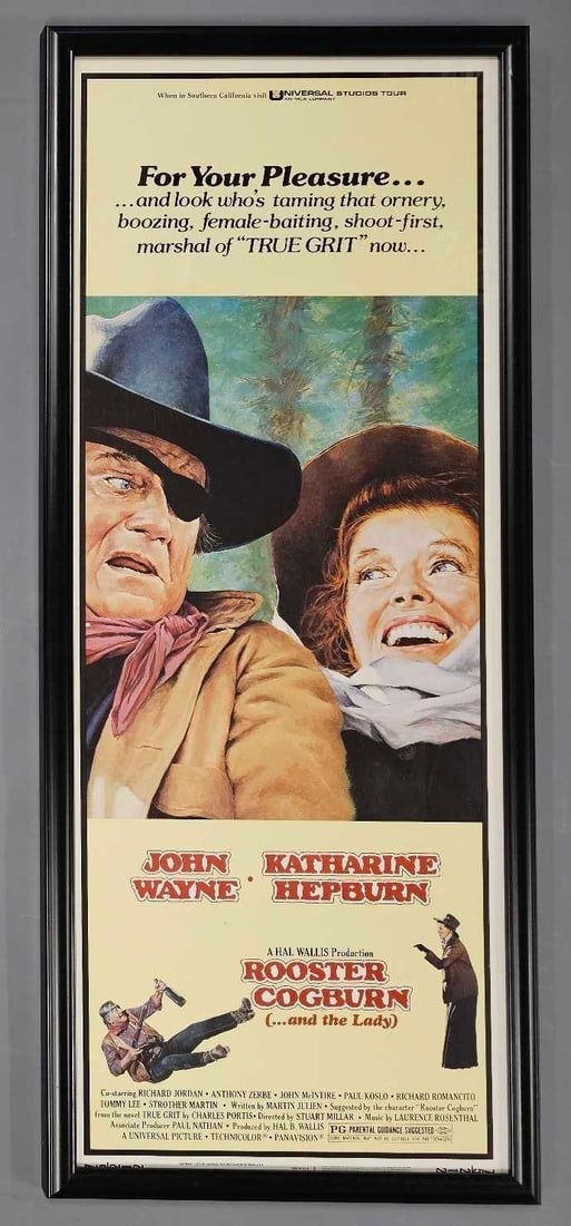 Rooster Cogburn insert glass framed movie poster (1 of 6)