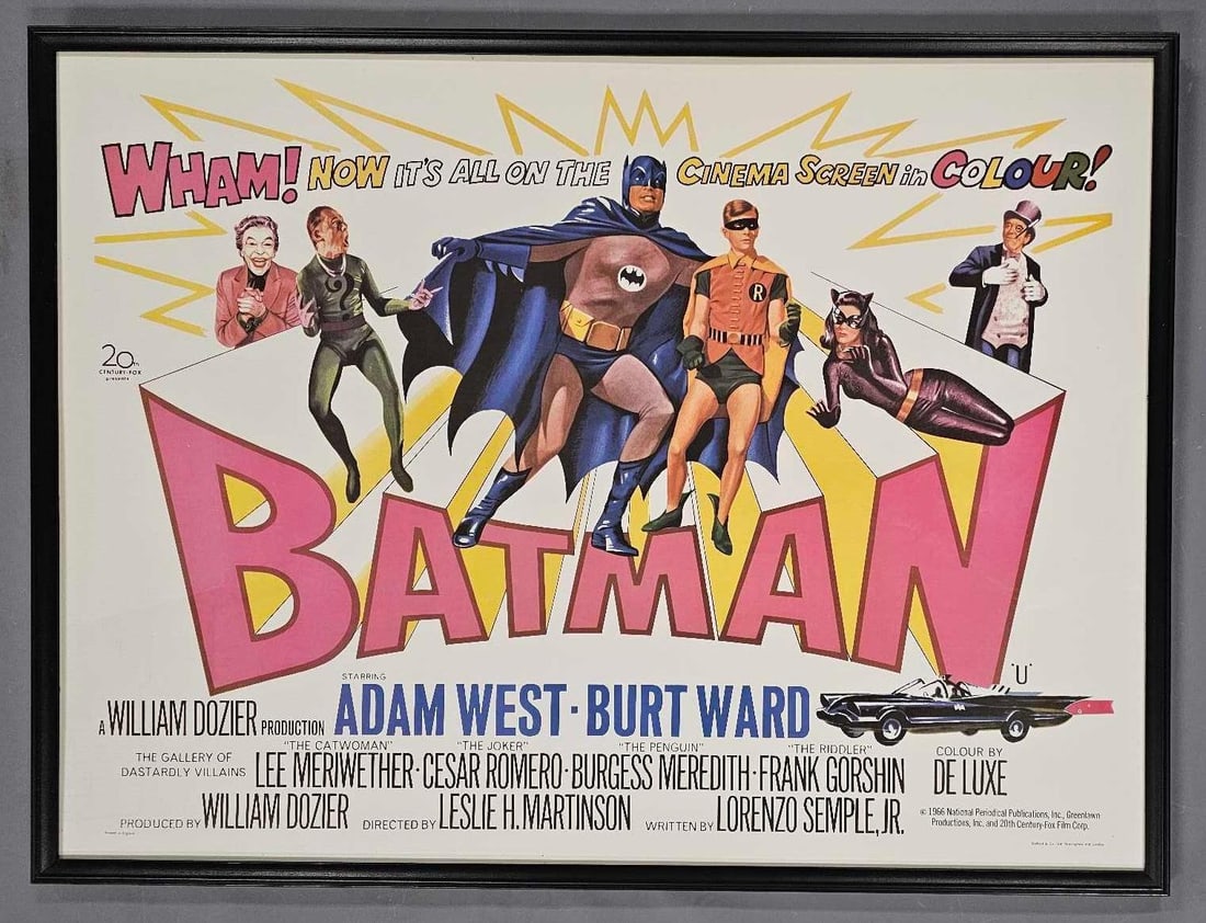Original Batman glass framed UK movie poster (1 of 7)