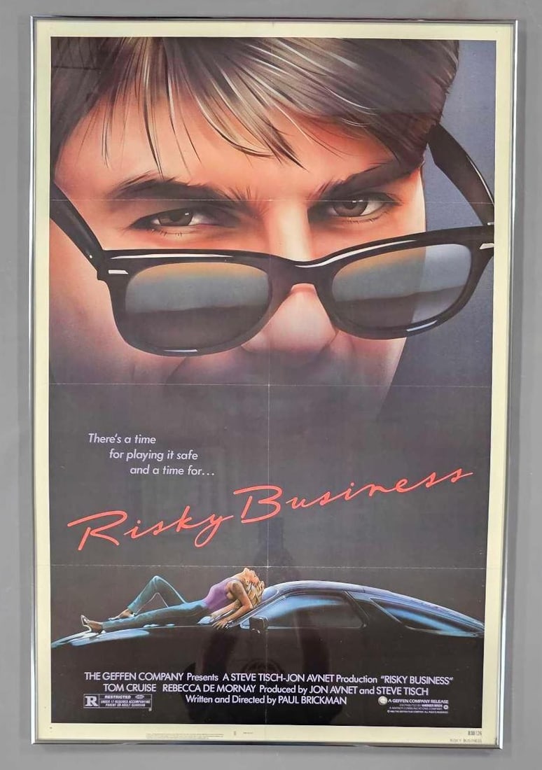 Original Risky Business glass framed movie poster (1 of 6)