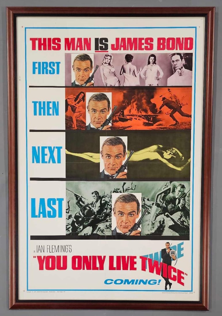 Original James Bond 007 You Only Live Twice glass framed movie poster (1 of 7)