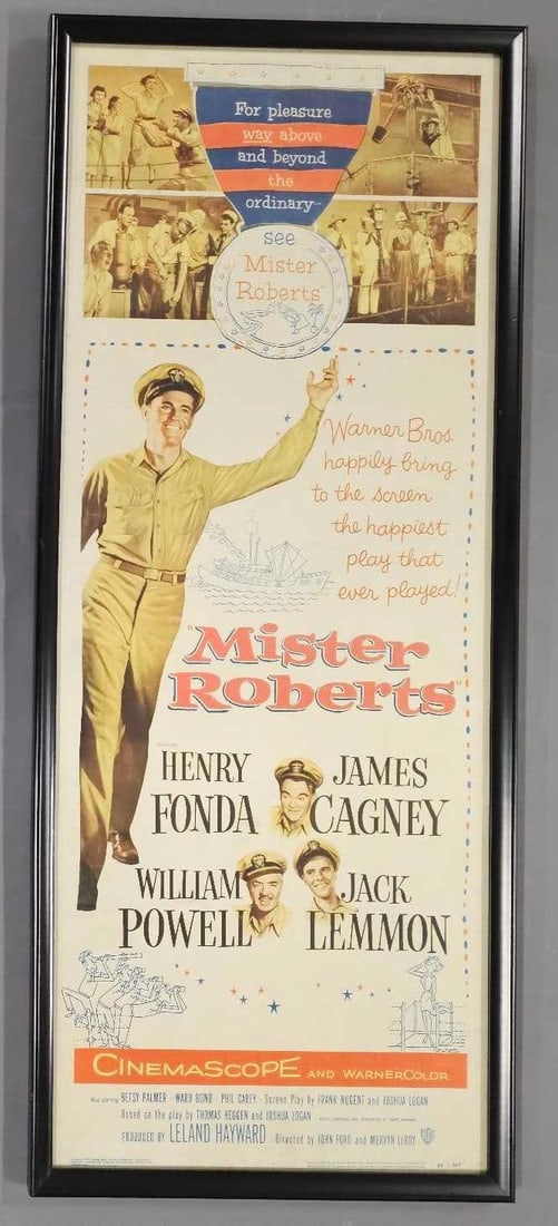 Mr. Roberts glass framed insert movie poster (1 of 8)