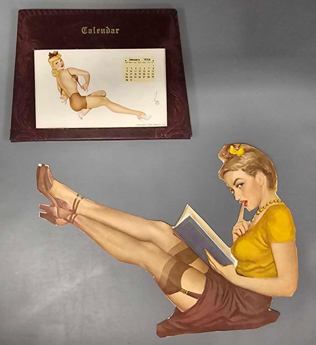 Complete 1944 Esquire Varga pin-up girl desk calendar (1 of 9)