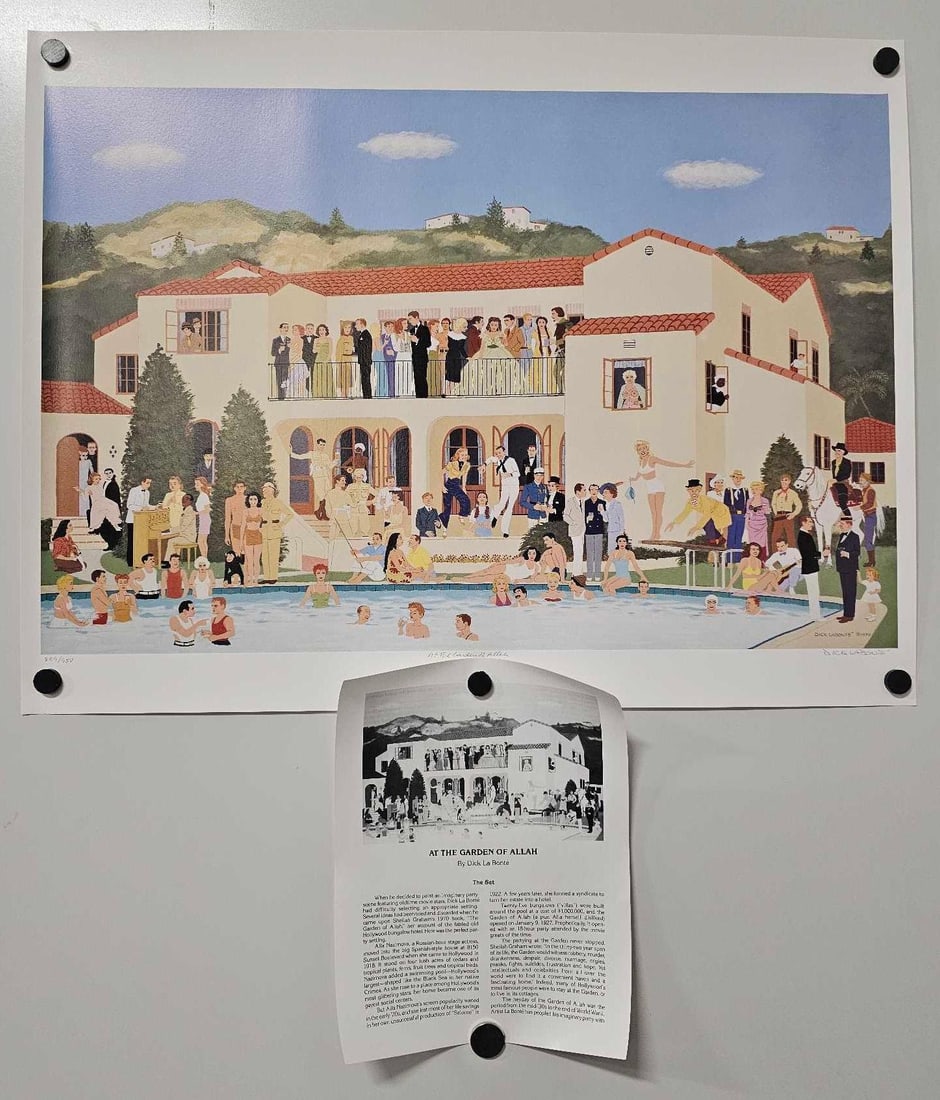 1992 Dick LaBonte At the Garden of Allah numbered print 859/950 (1 of 9)