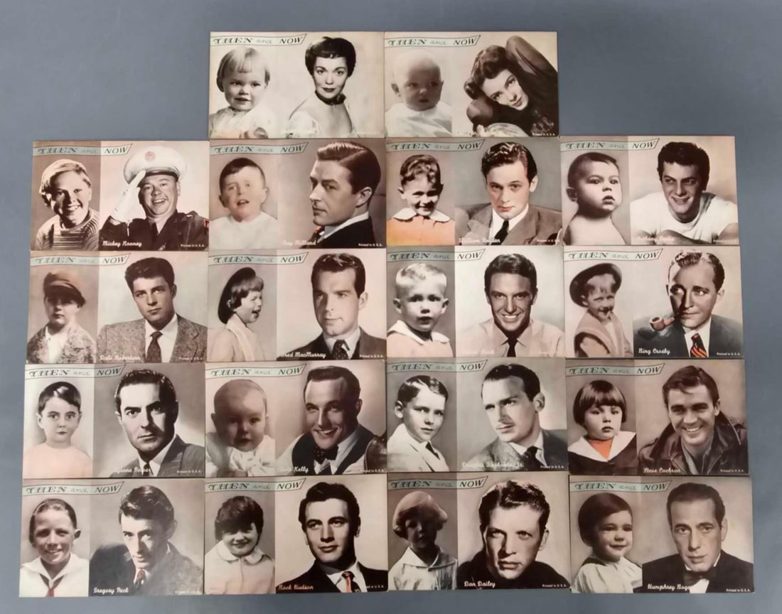 Eighteen Then and Now arcade exhibit cards of movie stars (1 of 7)