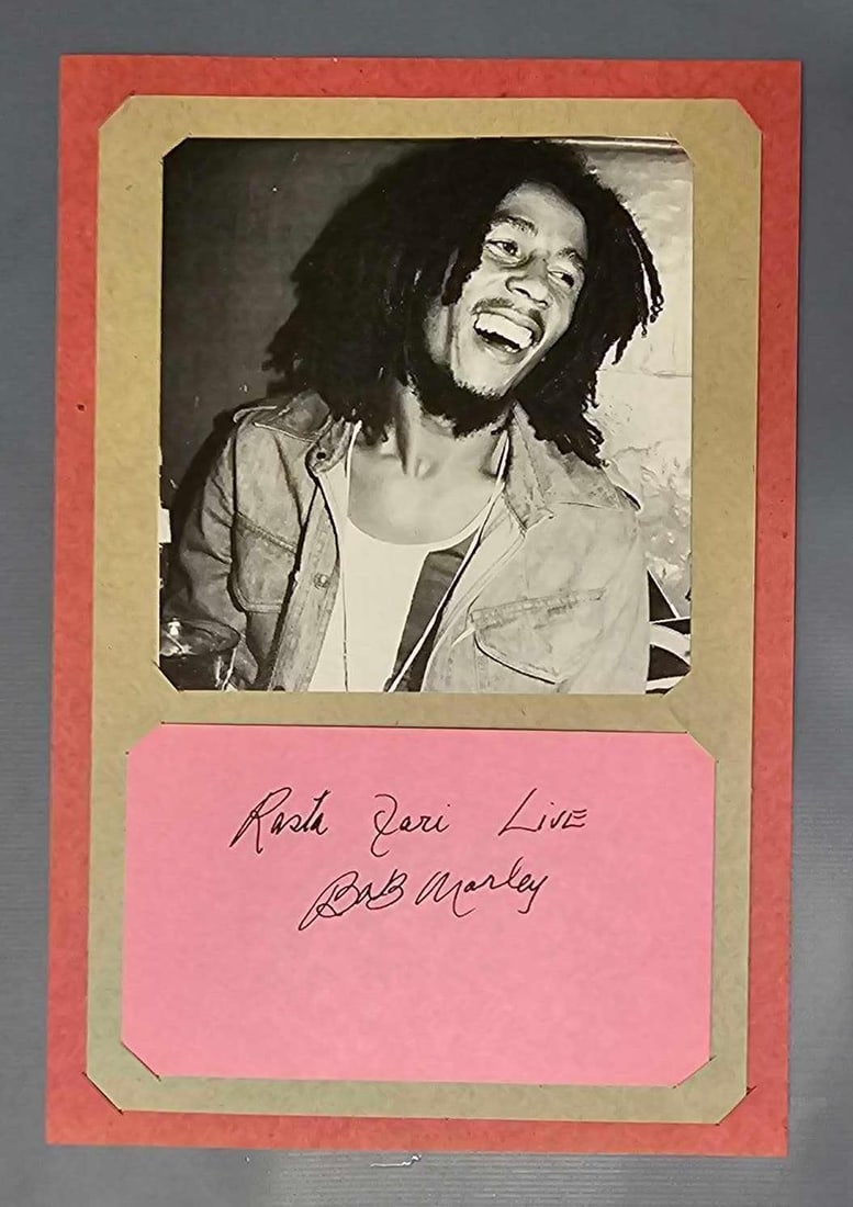 Bob Marley autograph?? Home framed with magazine cut out photo (1 of 4)