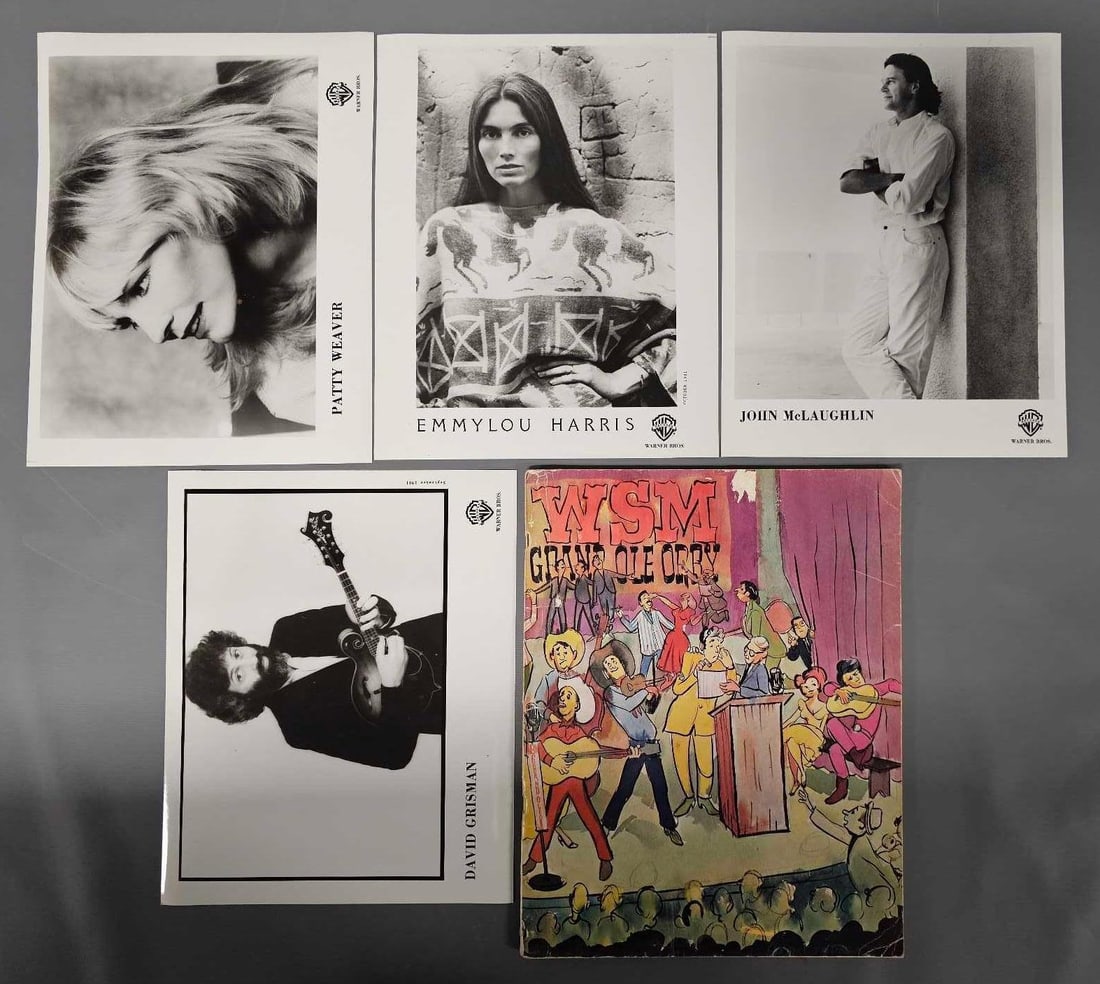 1966 WSM Grand Ole Opry history-picture book plus 1980's 8 x 10 black and white publicity photos (1 of 12)