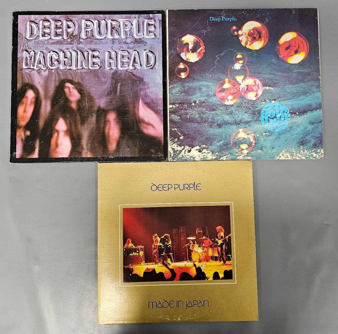 Three Deep Purple vinyl LPs (1 of 7)