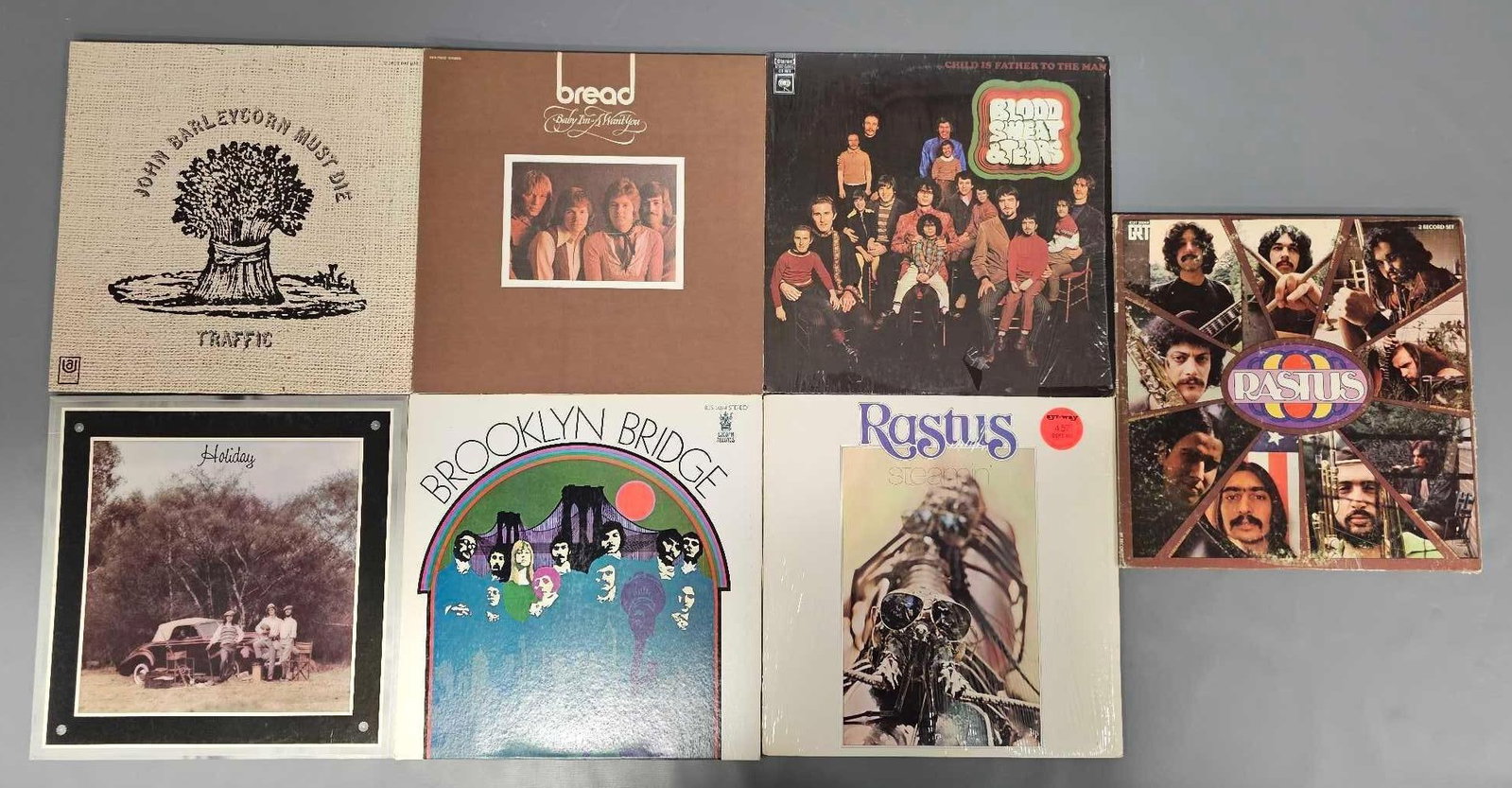 Seven 1970's rock and roll vinyl LPs: Seven 1970s rock and roll vinyl LPs in good to excellent condition as seen in the photos.