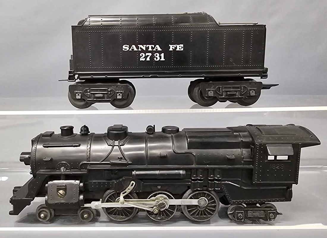 Marx O gauge plastic 1829 4-6-4 Hudson steam locomotive with 2731 Santa Fe tender (1 of 6)