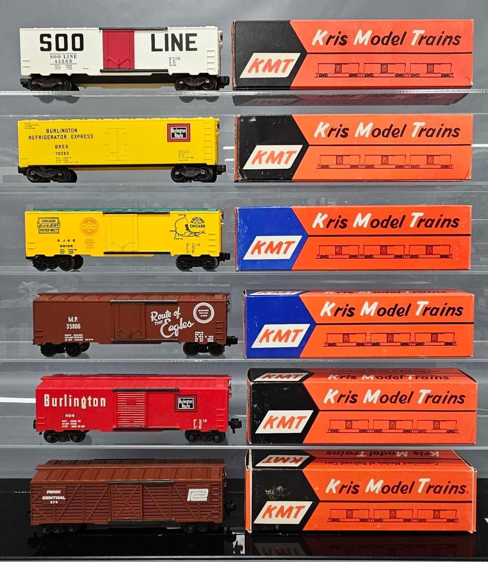 Six KMT Kris Model trains freight cars in original boxes (1 of 8)