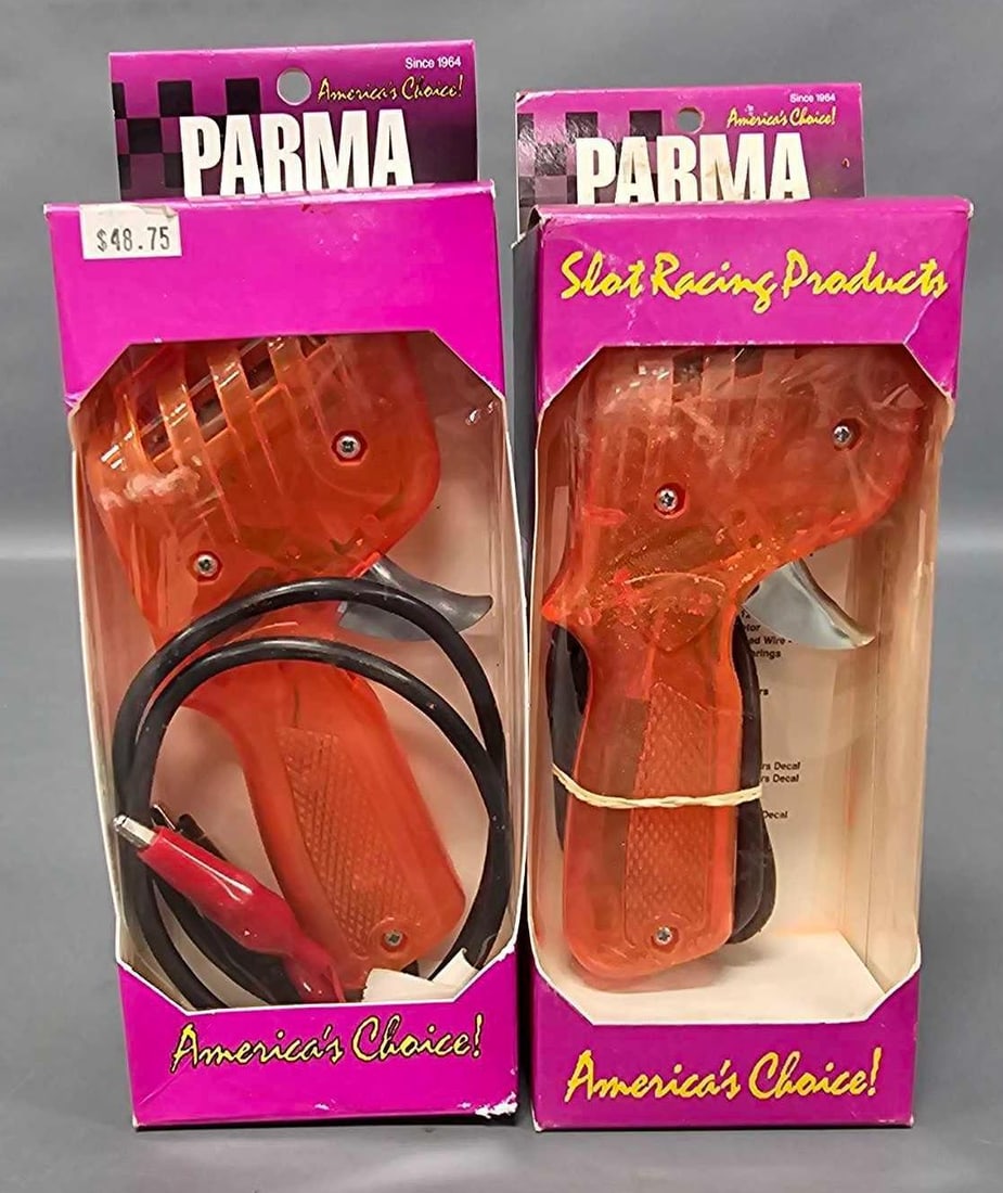 Two Parma slot racing controllers in original boxes 214A 218C (1 of 6)