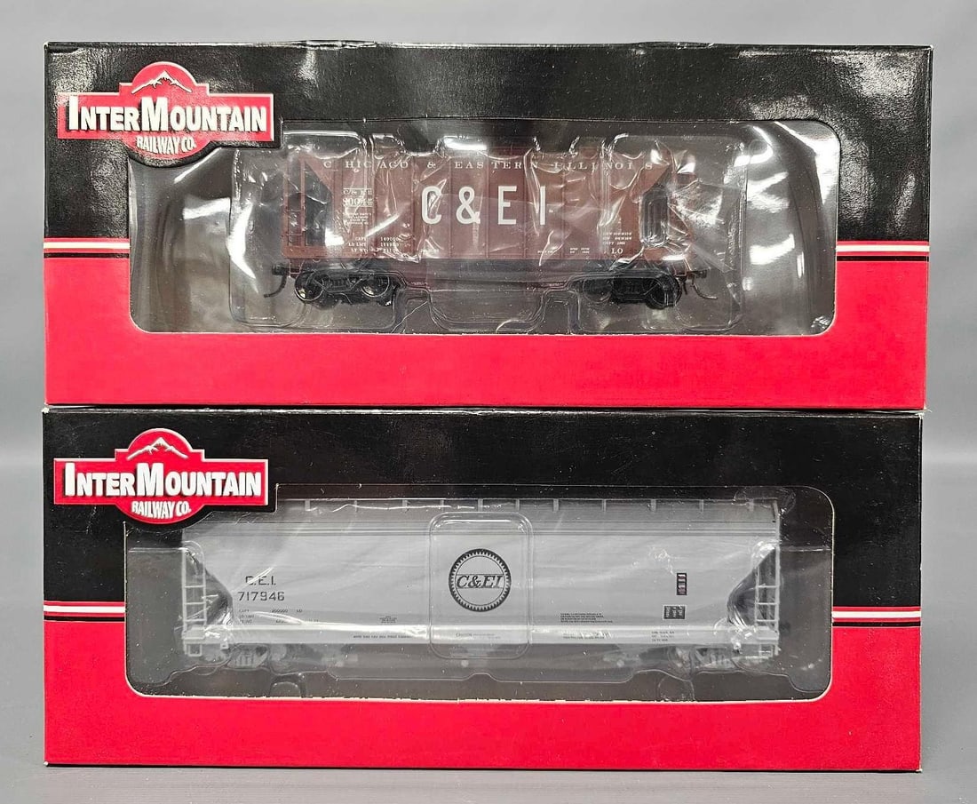 Two Intermountain Railway HO Chicago and Eastern Illinois hopper cars in original boxes (1 of 6)