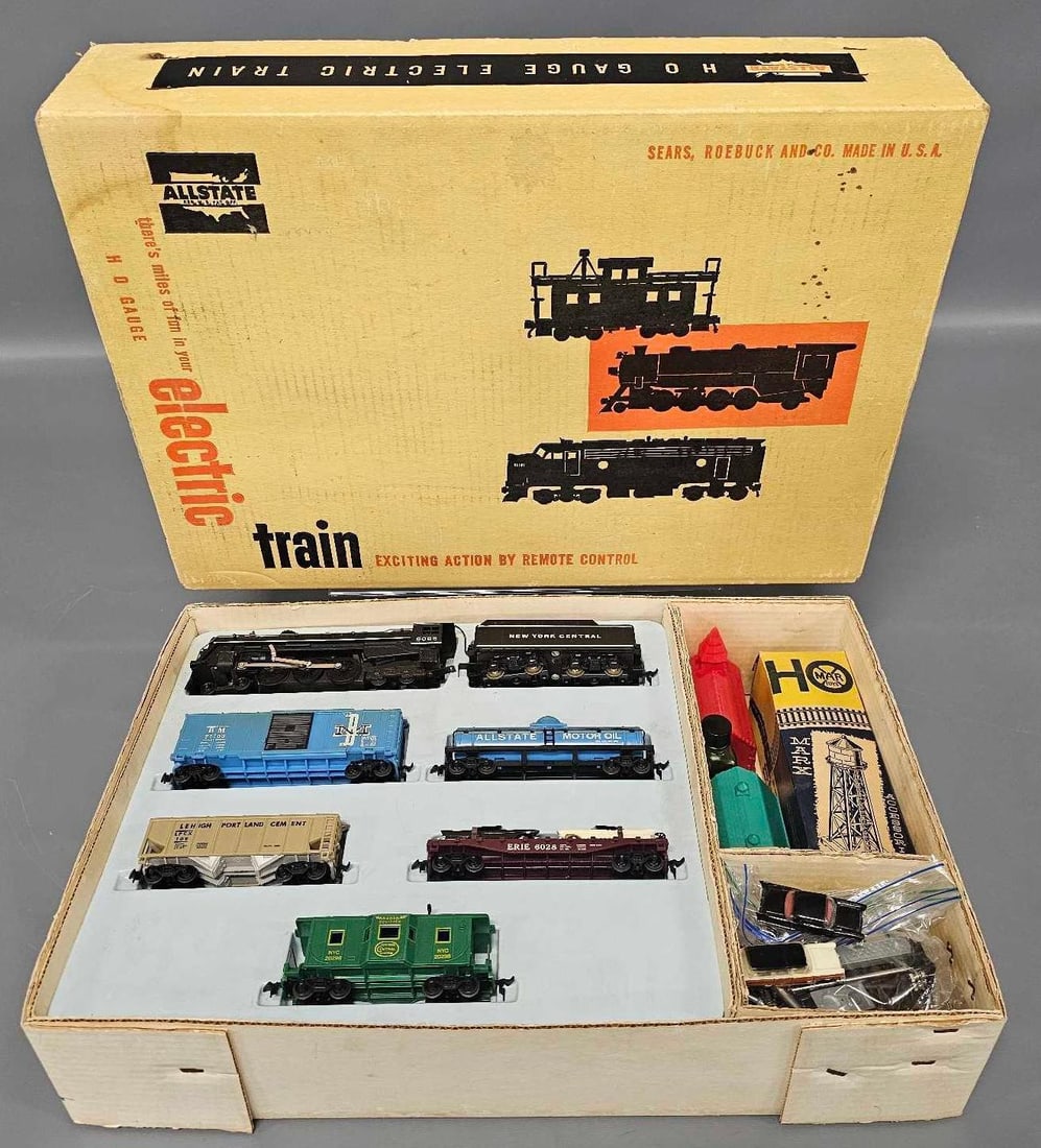 Fantastic boxed Marx HO scale Allstate steam freight train set 9963 (1 of 14)