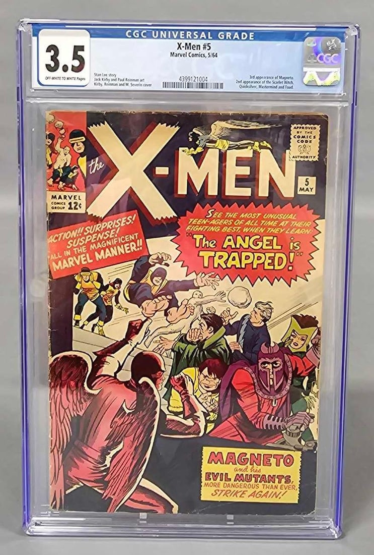 Marvel X-Men 5 CGC 3.5 3rd appearance Magneto 2nd appearance Scarlet Witch etc (1 of 6)