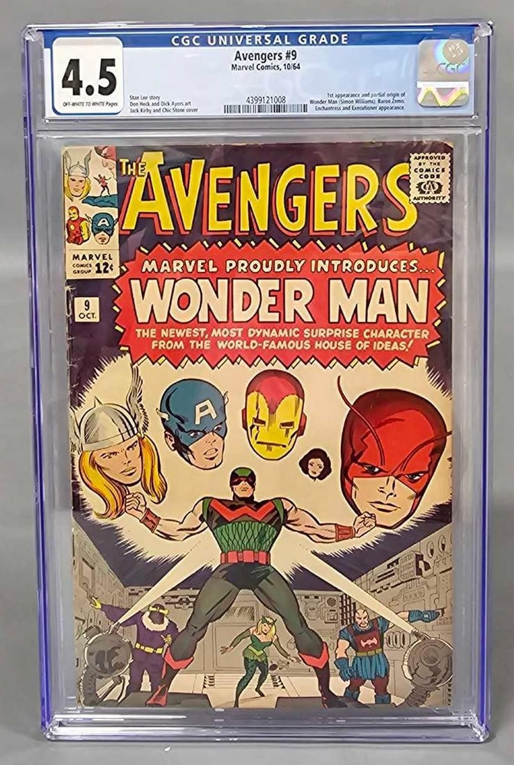 Marvel Avengers 9 CGC 4.5 1st appearance of Wonder Man (1 of 6)