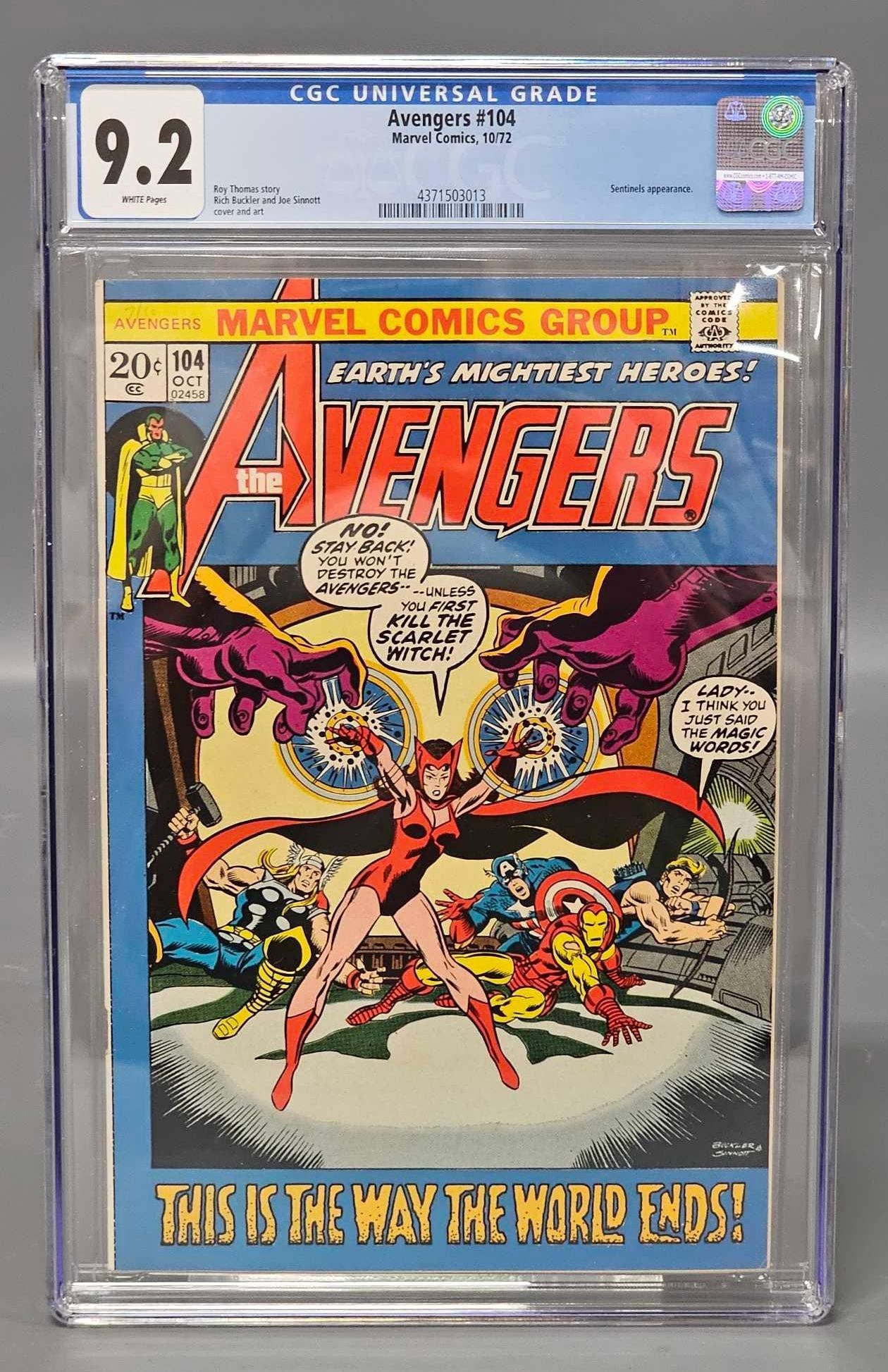 Avengers 104 CGC 9.2 (1 of 6)
