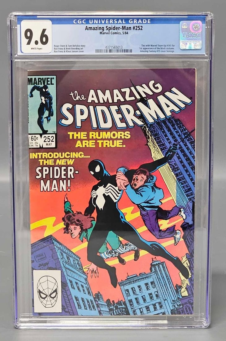 Amazing Spiderman 252 CGC 9.6 1st Black Costume (1 of 6)
