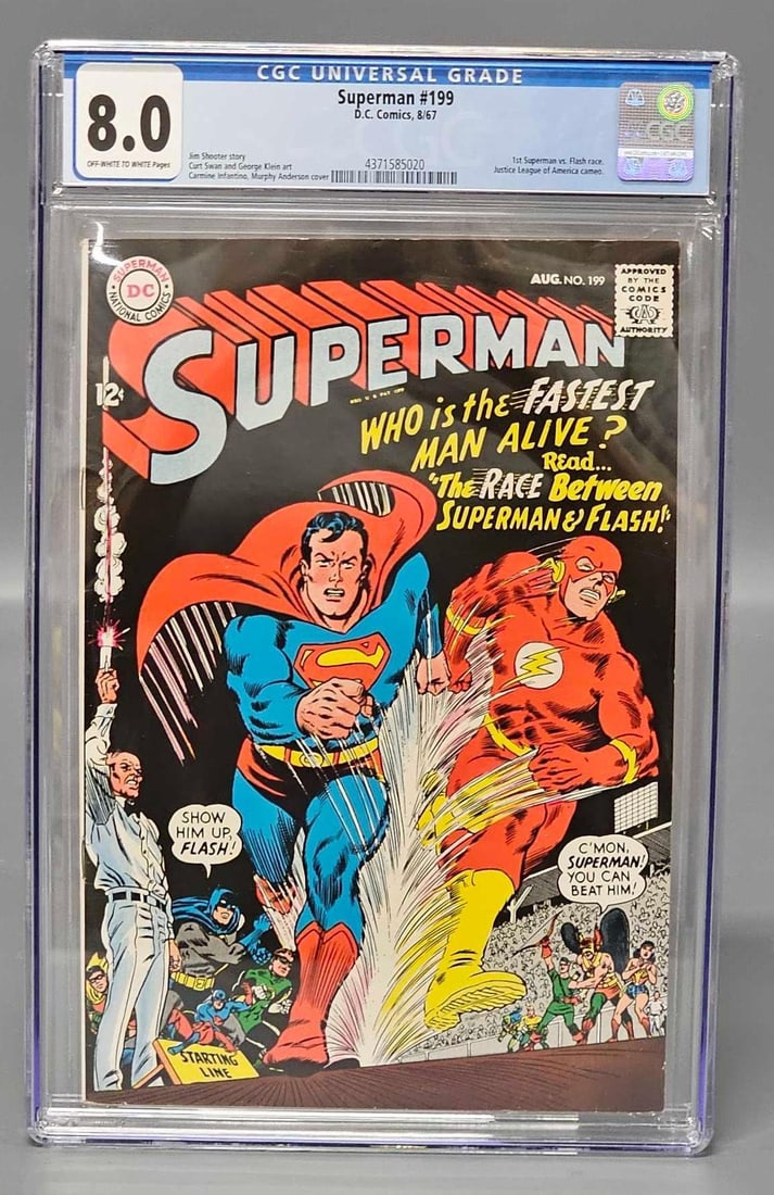 Superman 199 CGC 8.0 1st Superman Flash race (1 of 6)