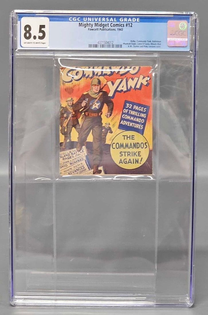 Mighty Midget Comics 12 CGC 8.5 Commando Yank version (1 of 6)