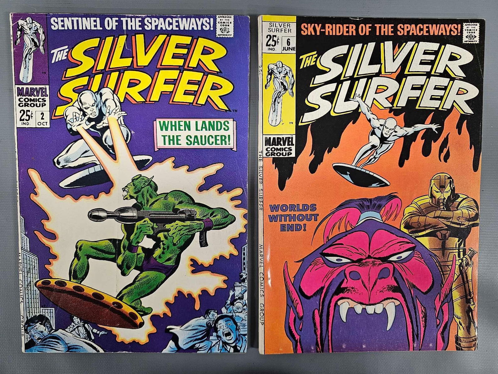 Two Silver Surfer Comics 1st Overlord (1 of 6)